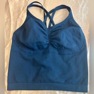 Bozzolo Navy Strappy Sports Bra